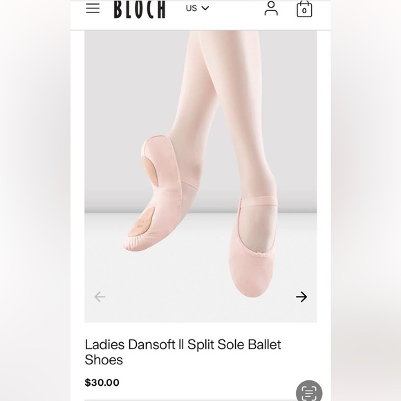 Ladies Dansoft I| Split Sole Ballet Shoes slippers pink size 5.5 NWT in the box - Picture 1 of 10